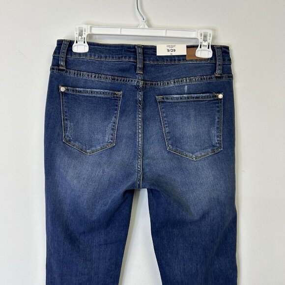 NEW Judy Blue Skinny Fit Jeans Womens Size 29 Mid Rise Patchwork - Picture 9 of 11